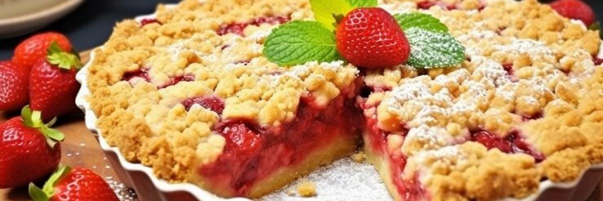 Cake with natural strawberry syrup