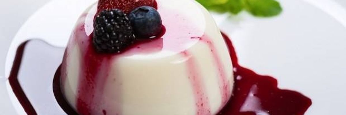 Blueberry panna cotta dessert recipe