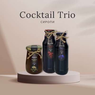 Набір «Коктейльне Тріо», натуральні сиропи для коктейлів Cocktail Trio фото