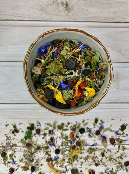 Чай «Ягідний» (дизайн платівка) -  натуральний, карпатський трав’яний, 20 пакетиків Berry Tea фото