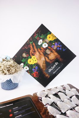 Чай «Квітковий» (дизайн платівка) - натуральний, карпатський трав’яний, 20 пакетиків Flower Tea фото