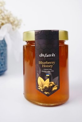 Мед натуральний карпатський з Лохини, 475г, сбір 2022 року Blueberry Honey фото