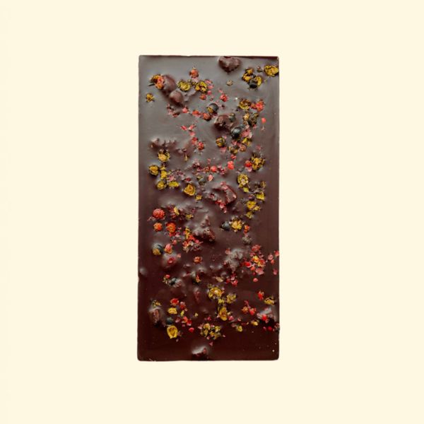 Шоколад 81% Домініканська Республіка вишнею, ялівцем і рожевим перцем 70 г Art фото